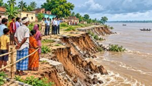 Bihar Ganga Erosion: Four Houses Destroyed and 50-Metre&hellip;