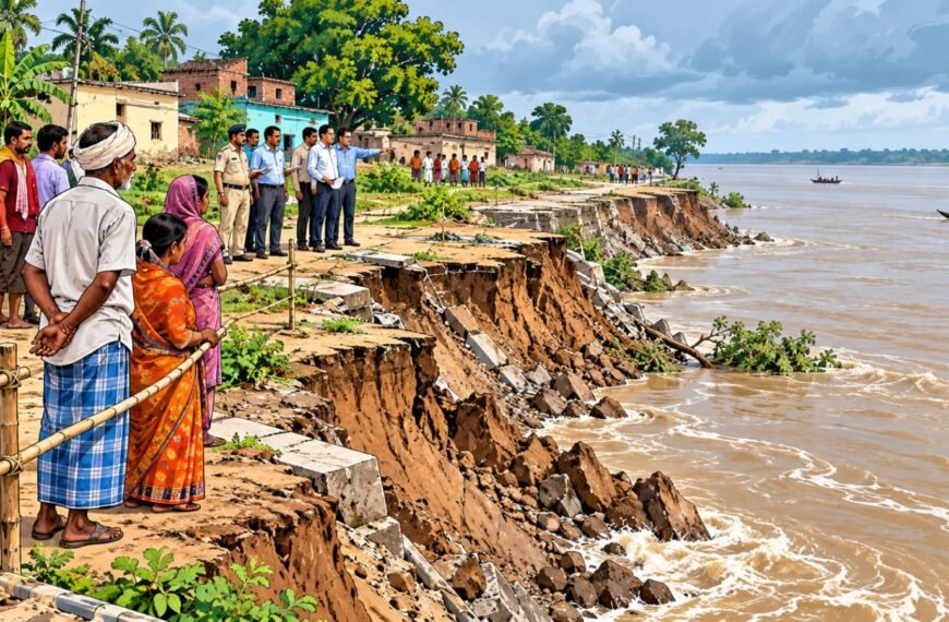 Bihar Ganga Erosion: Four Houses Destroyed and 50-Metre Embankment Damaged in Bhagalpur