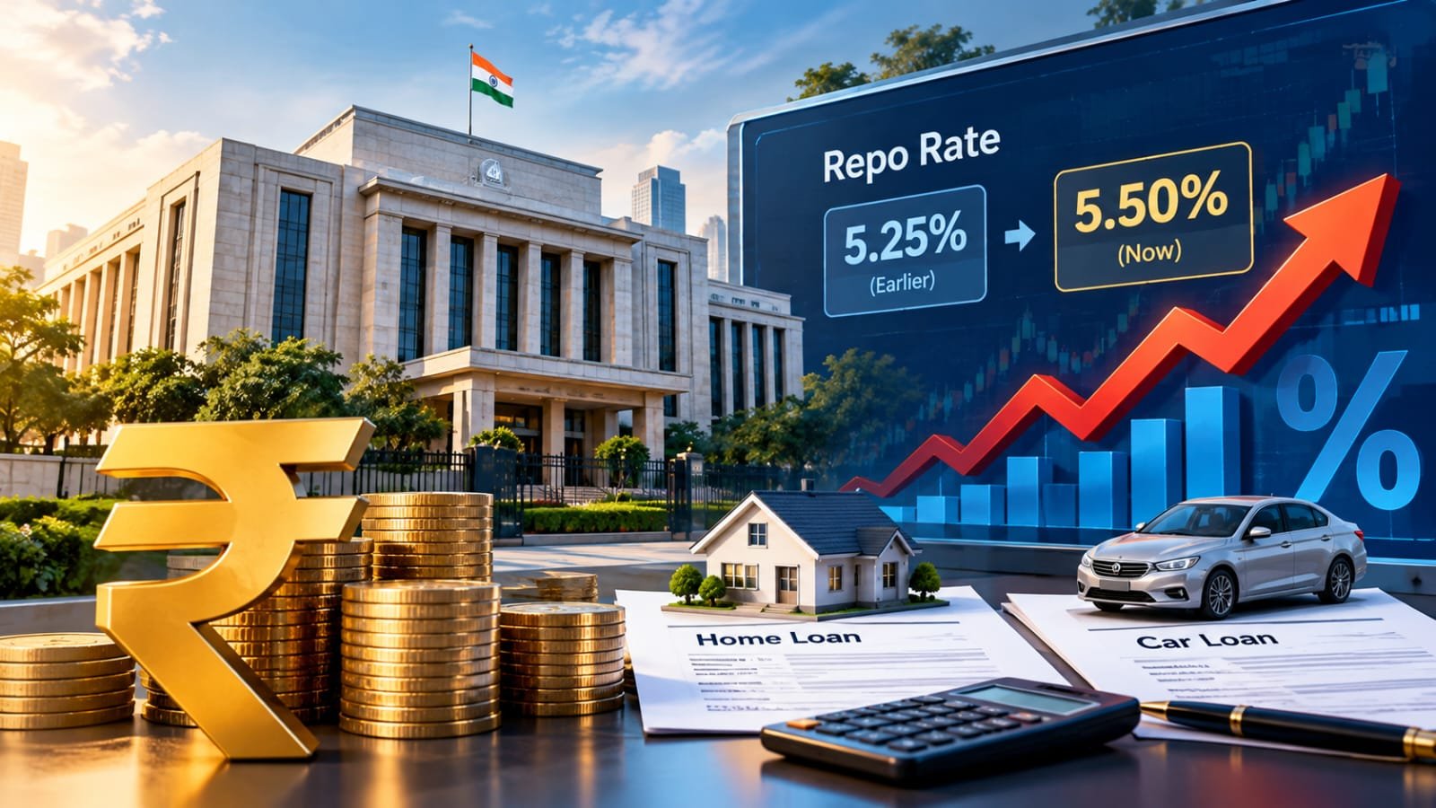 RBI repo rate hike to 5.50 percent and possible impact on loans and EMIs