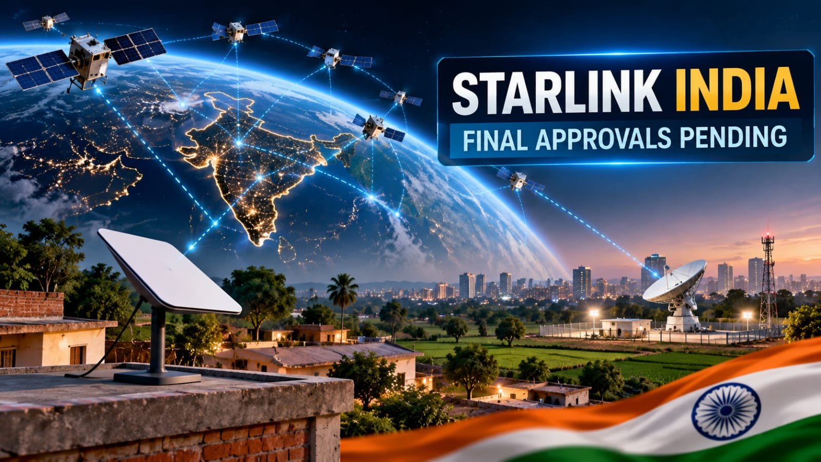 Starlink satellite internet network over India as final launch approvals remain pending